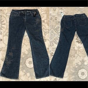 INC women’s petite jeans with embellishments